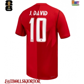 Kanada Jonathan David #10 Hemmatröja VM 2026 Kortärmad